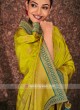 Banarasi Silk Lemon Yellow Color Saree